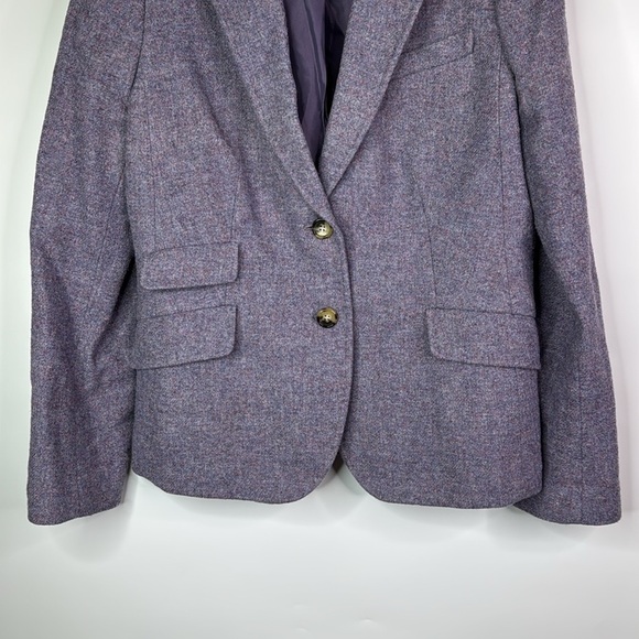Talbots Purple Wool Blend Blazer Jacket Size 12 - Picture 3 of 8